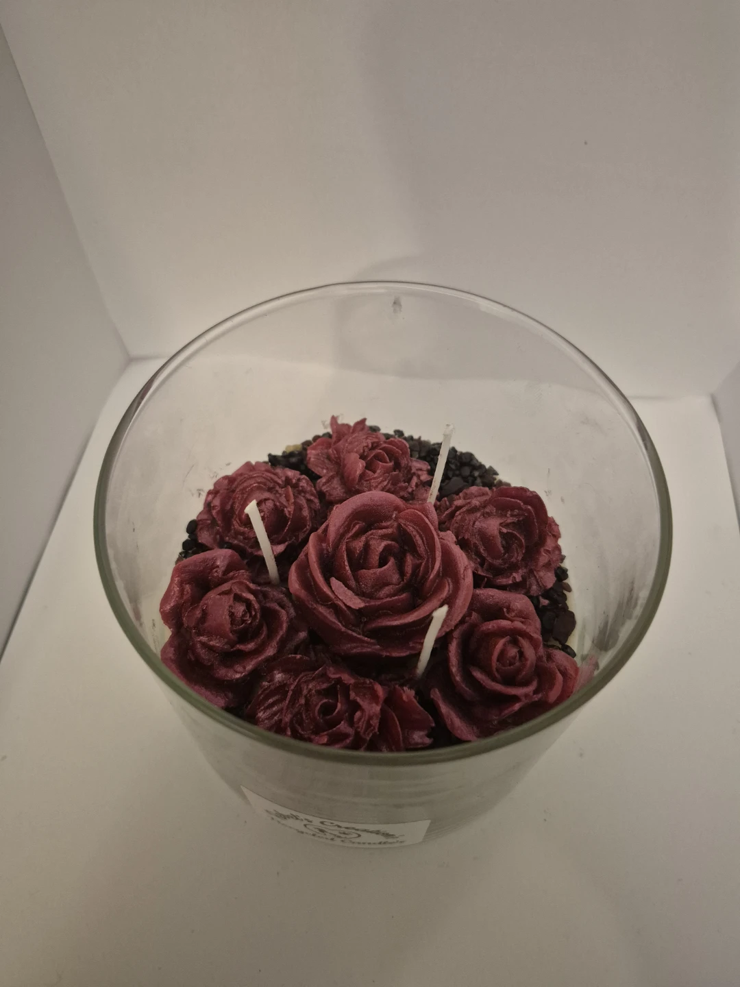 Rose Scented Candle in Glass Jar
