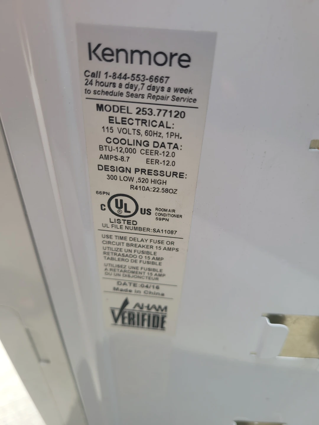 Kenmore  Window Air Conditioner - photo 4