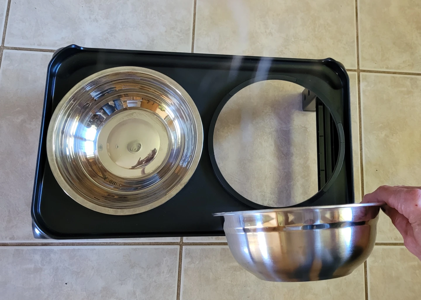Elevated Dog Bowl Feeder with Stainless Steel Bowls - photo 4