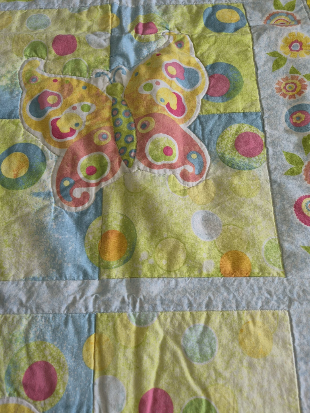 Beautiful Handmade Quilted 50" x 34" Throw Blanket - photo 3
