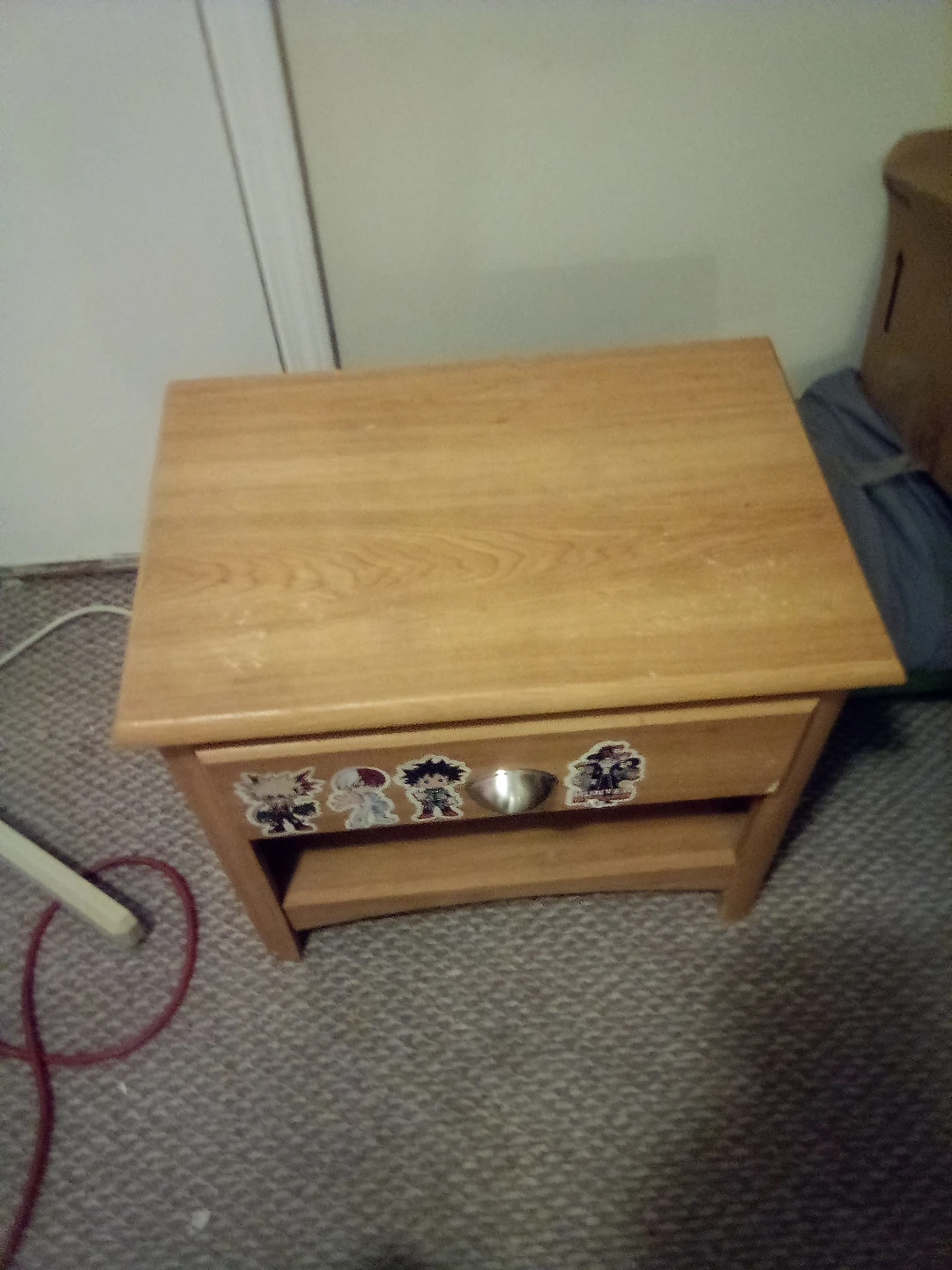 Wooden Nightstand with Drawer - photo 4