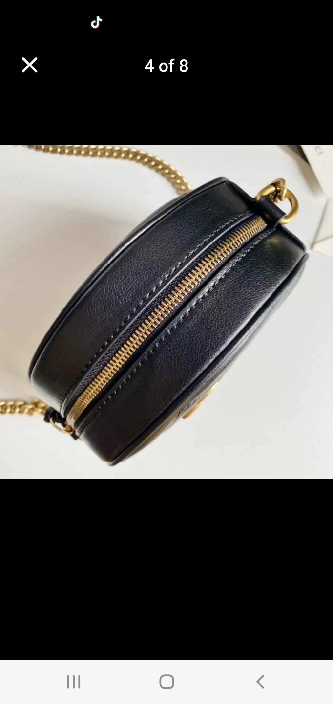 Gucci Black Quilted Heart Round Bag - photo 5
