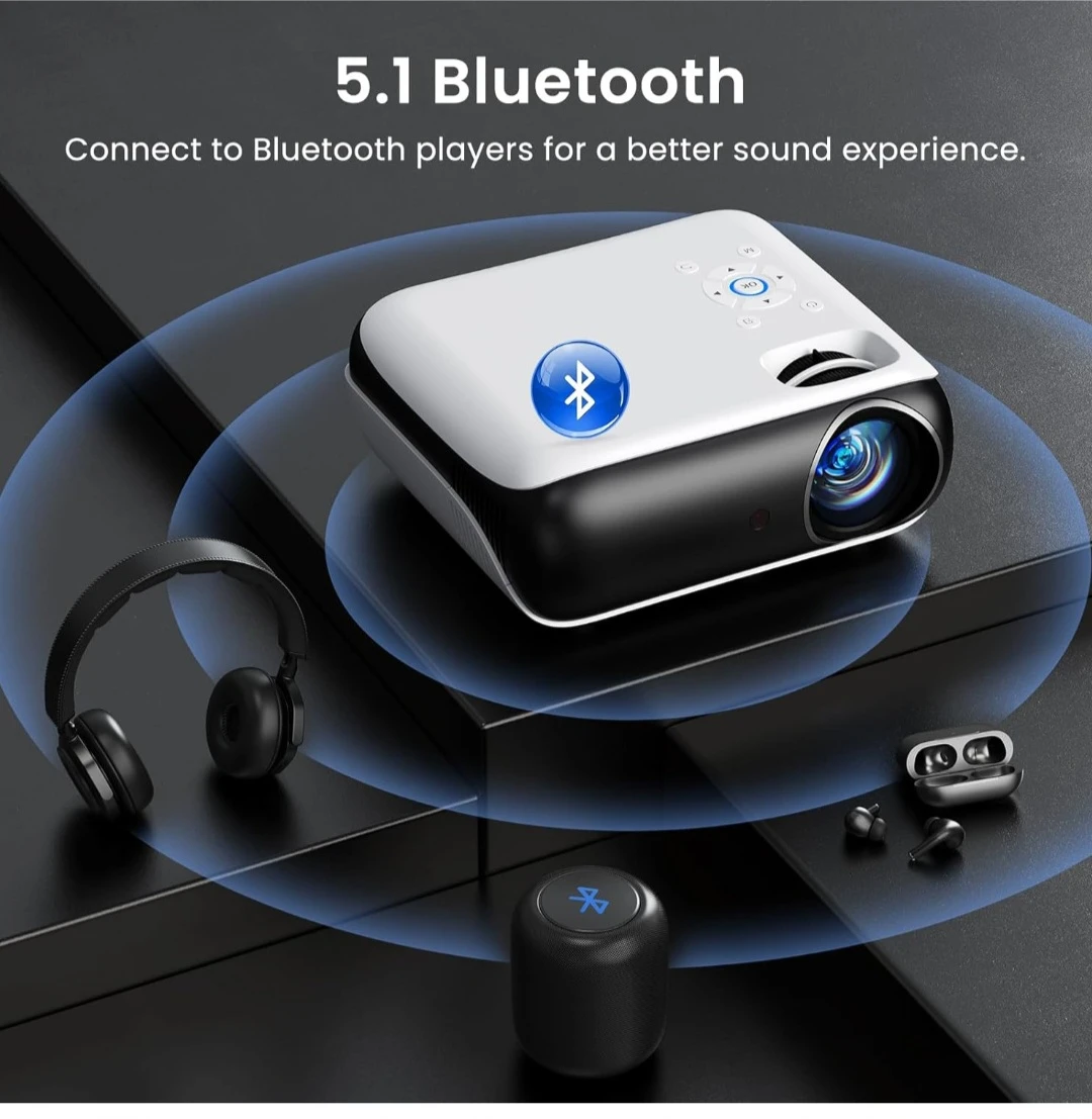 Happrun Video Projector H1 4K Support, 1080P Native - photo 3