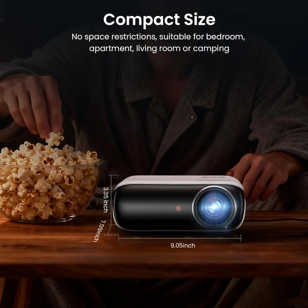 Happrun Video Projector H1 4K Support, 1080P Native - photo 4