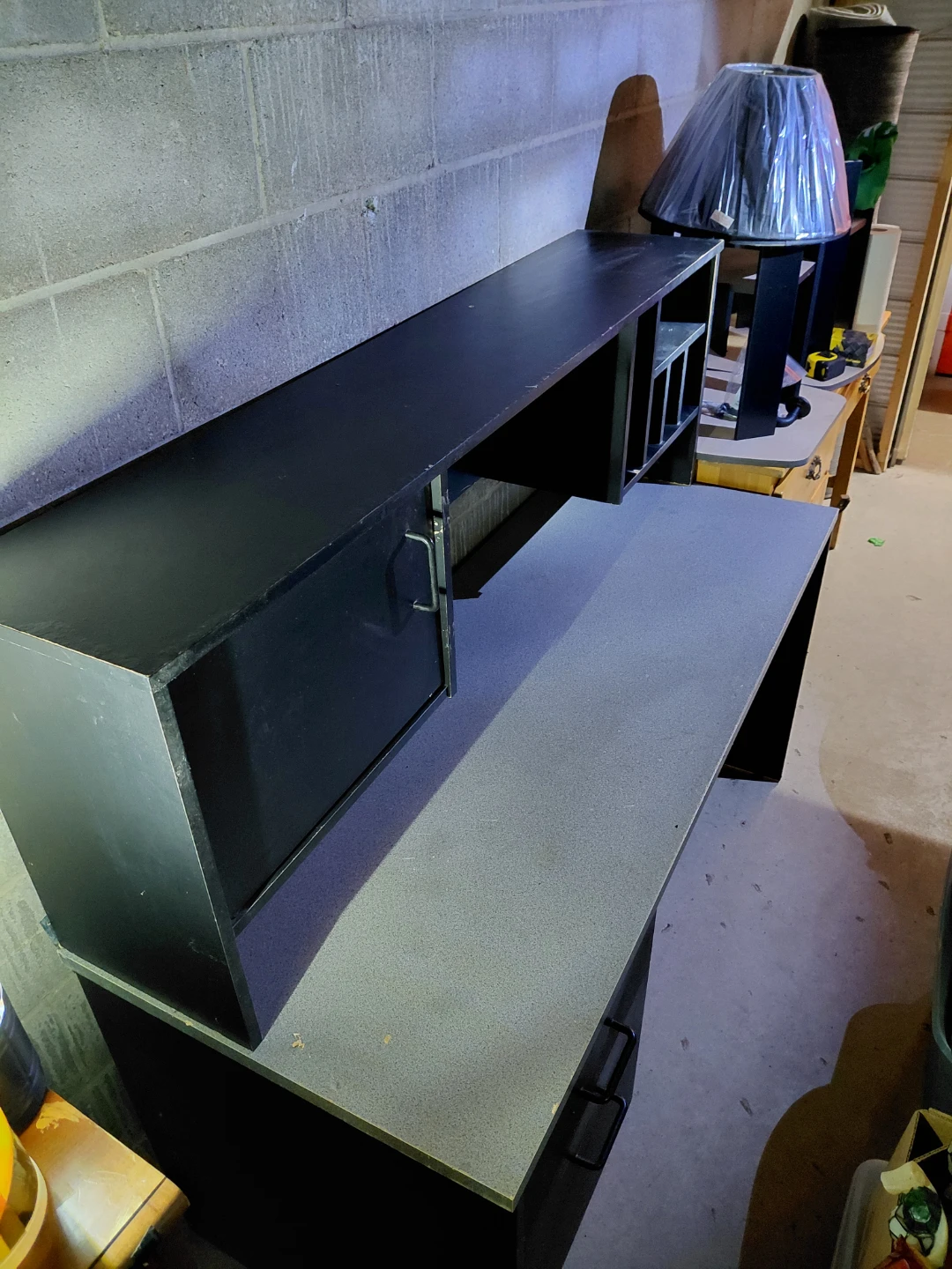 Large Computer Desk with Hutch & Storage