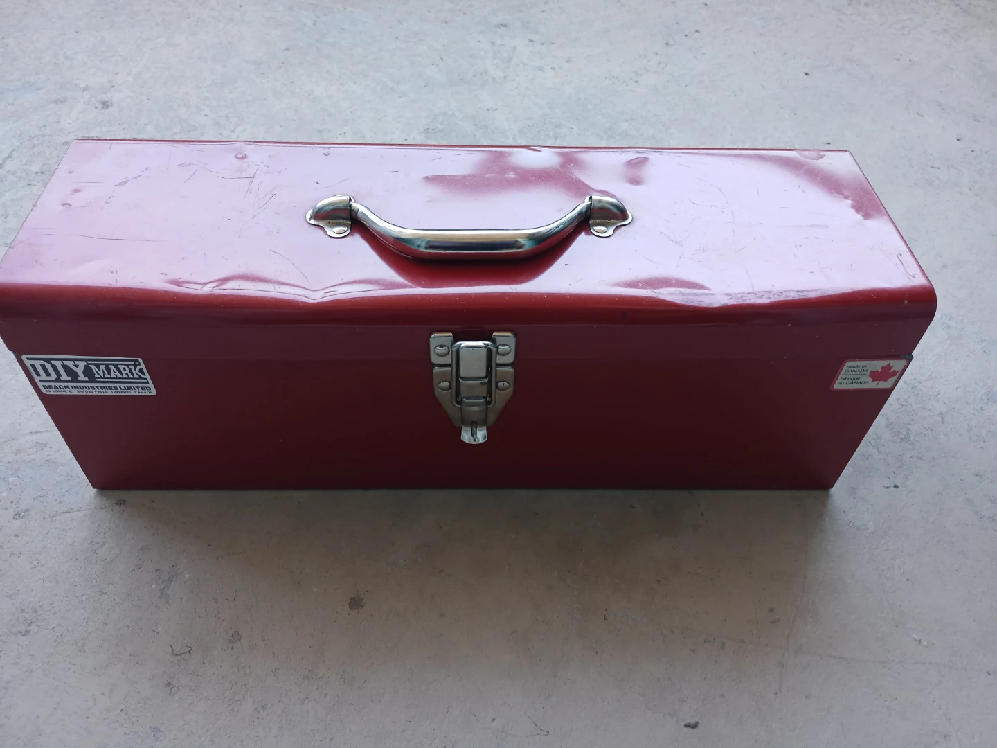 DIY MARK Red Metal Toolbox with Tray - photo 2
