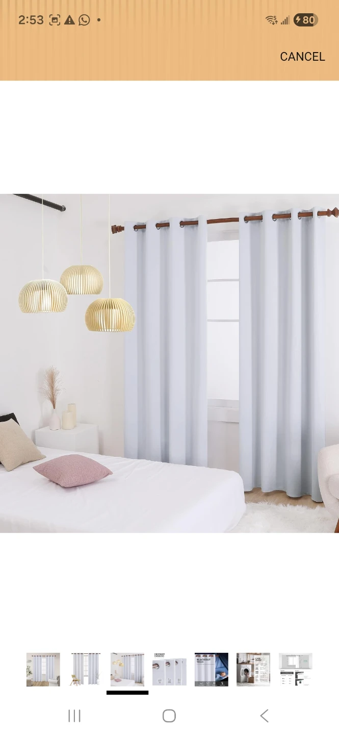 White Thermal Insulated Blackout Curtains - photo 3