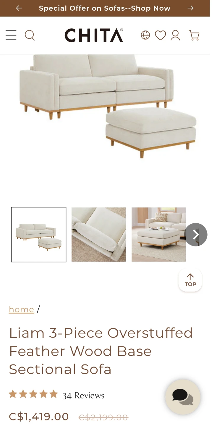 BRAND NEW-Sectional Sofa & Ottoman - photo 2