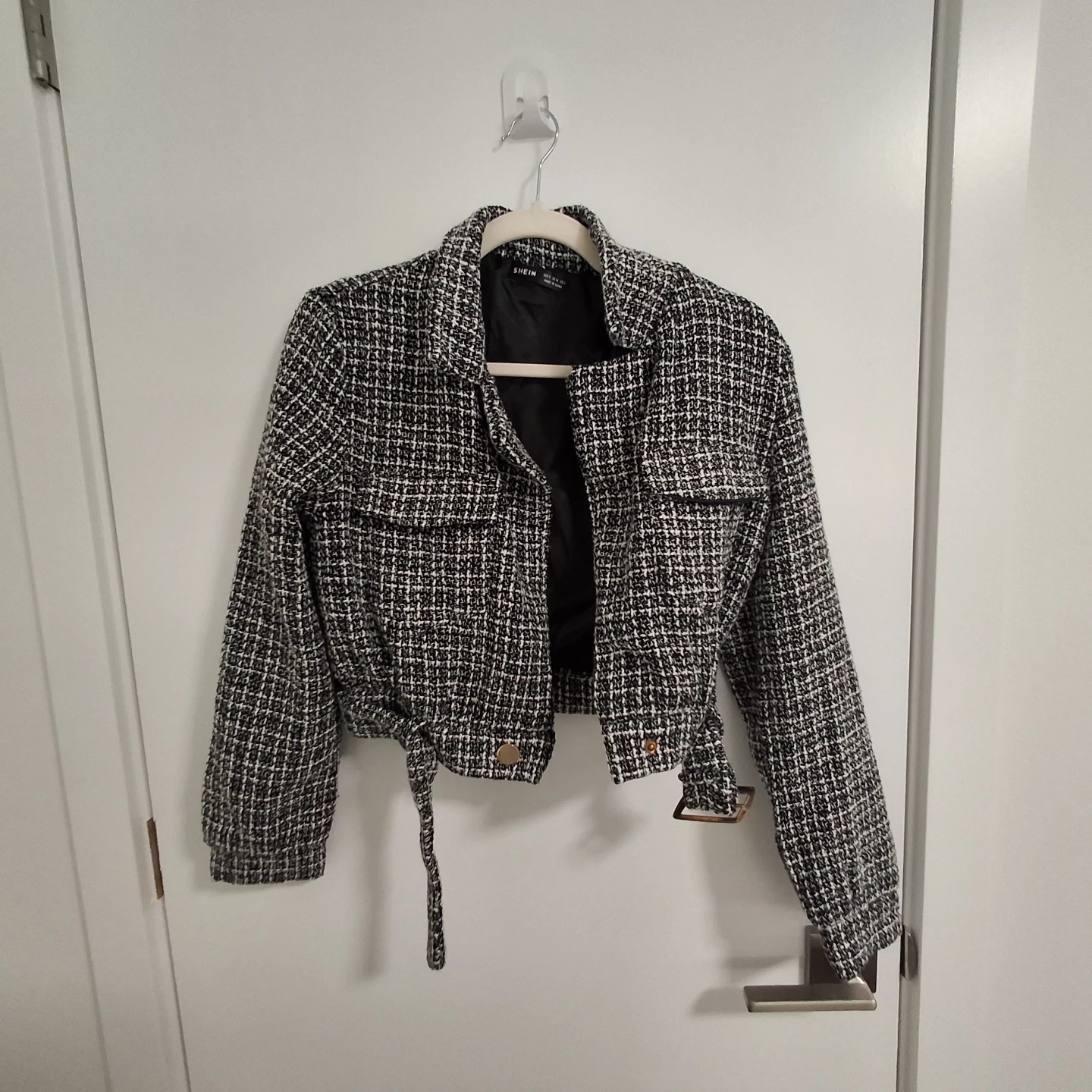 SHEIN Tweed Cropped Jacket