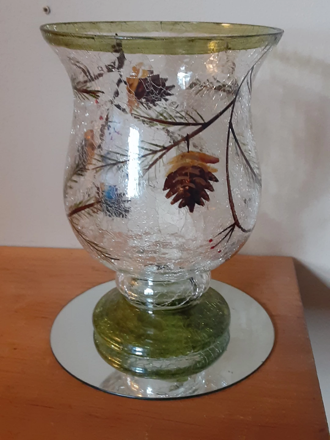 Vintage Glass hurricane vase