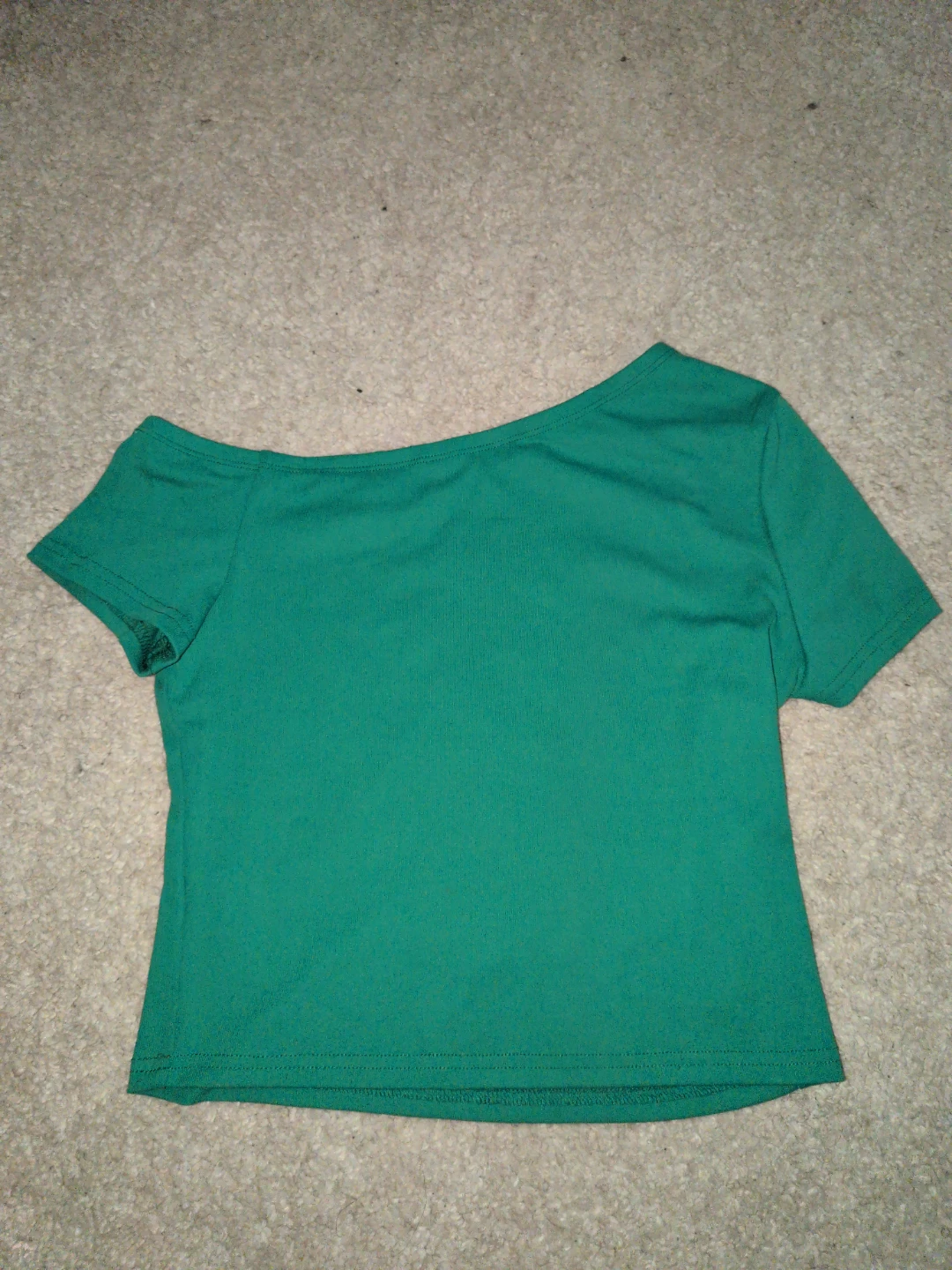 Green Jamaica Off The Shoulder Crop Top - photo 2