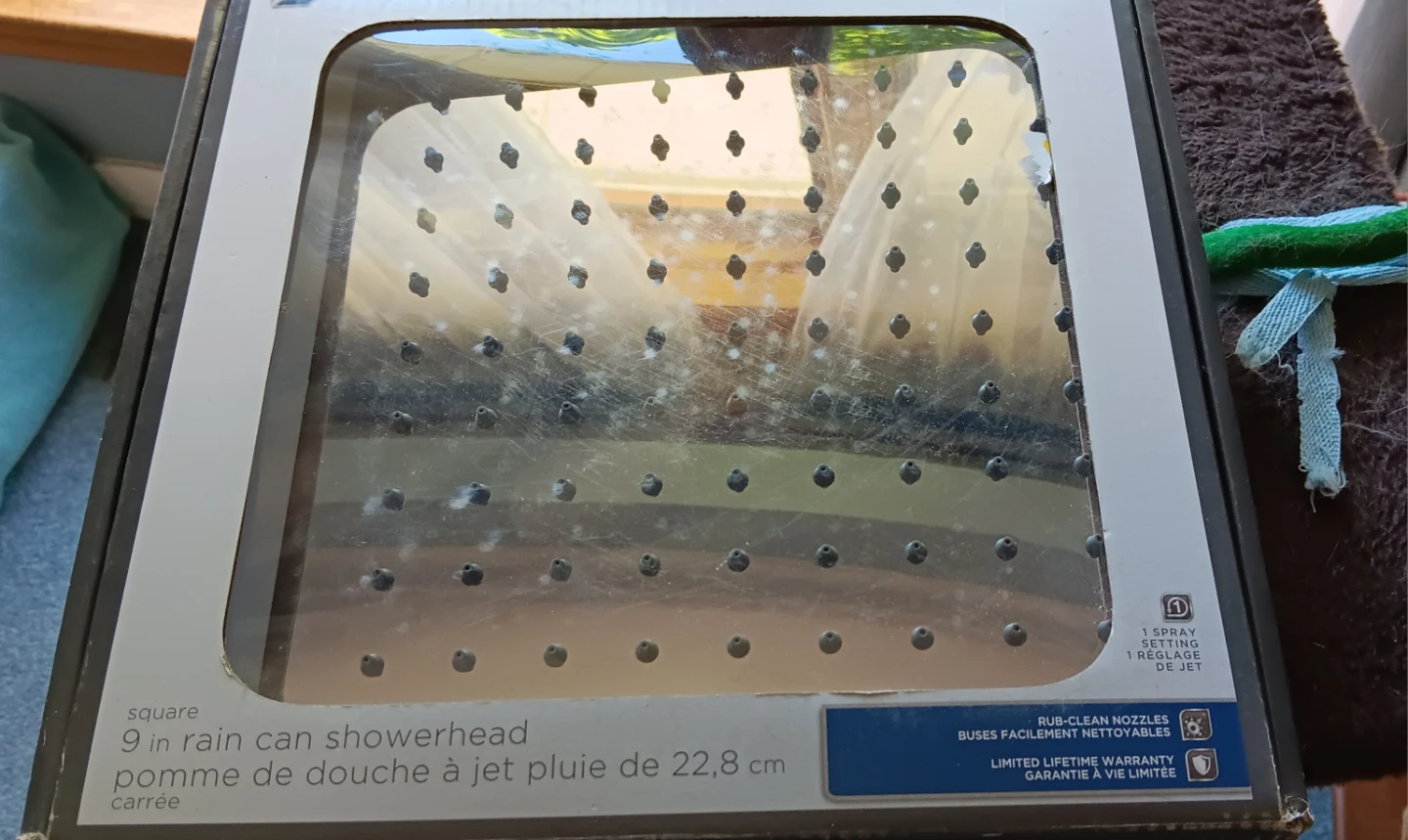 Square 9 inch Rain Can Showerhead