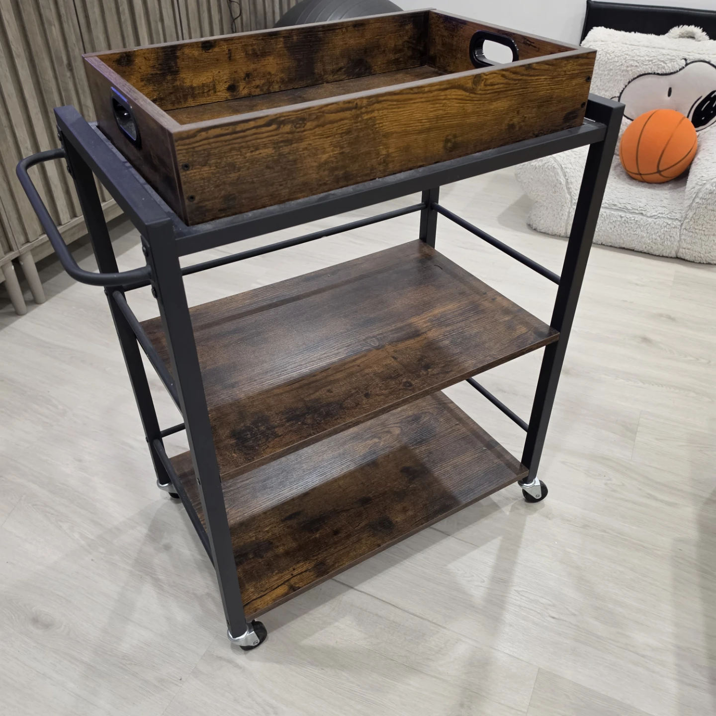 3-Tier Kitchen Utility Cart, Bar Cart
