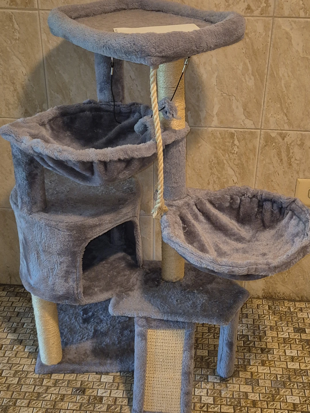 Gray Multi-Level Cat Tree Condo - photo 3