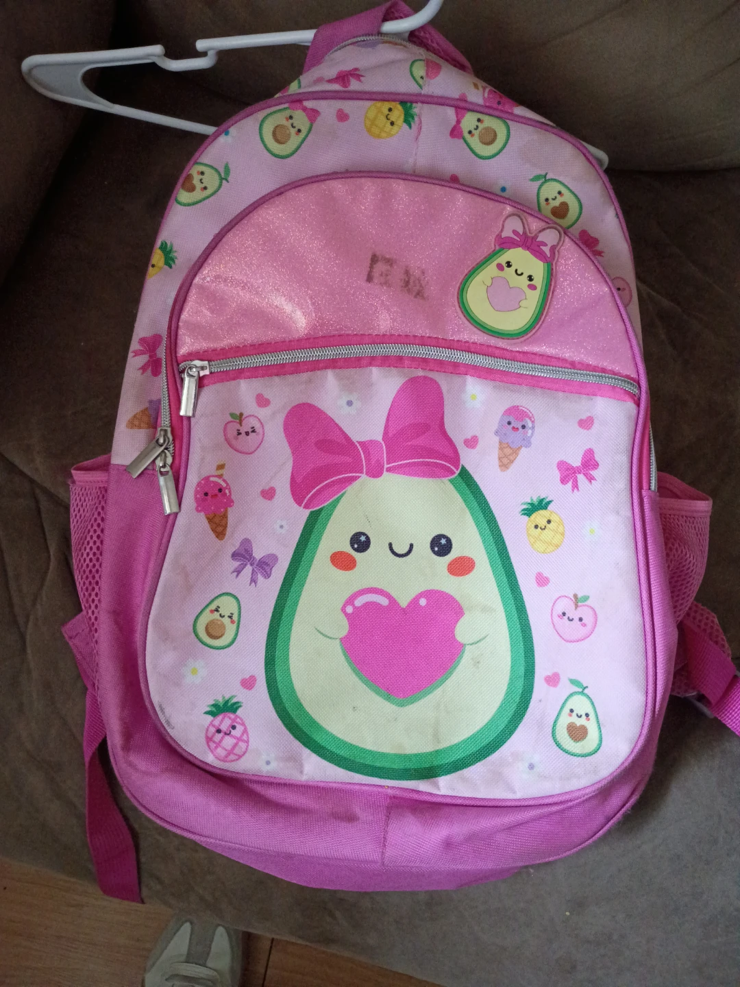 Pink Avocado Backpack for Kids