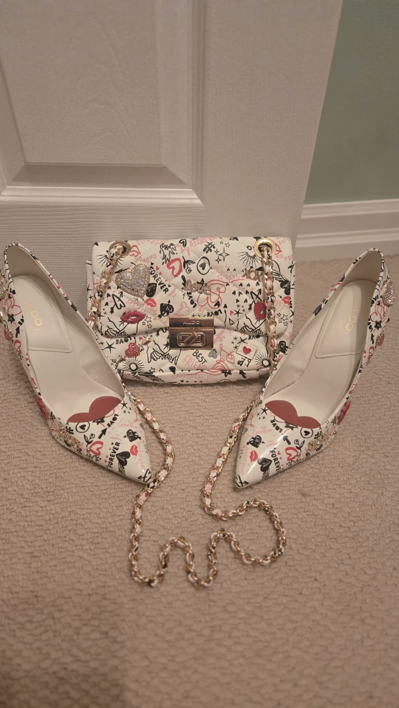ALDO Quilted Handbag and Heels Set