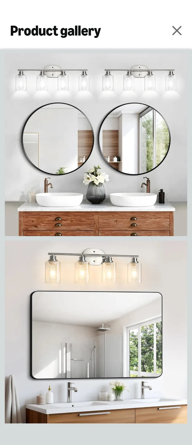 4-Light Bathroom Vanity Light Fixture - photo 4