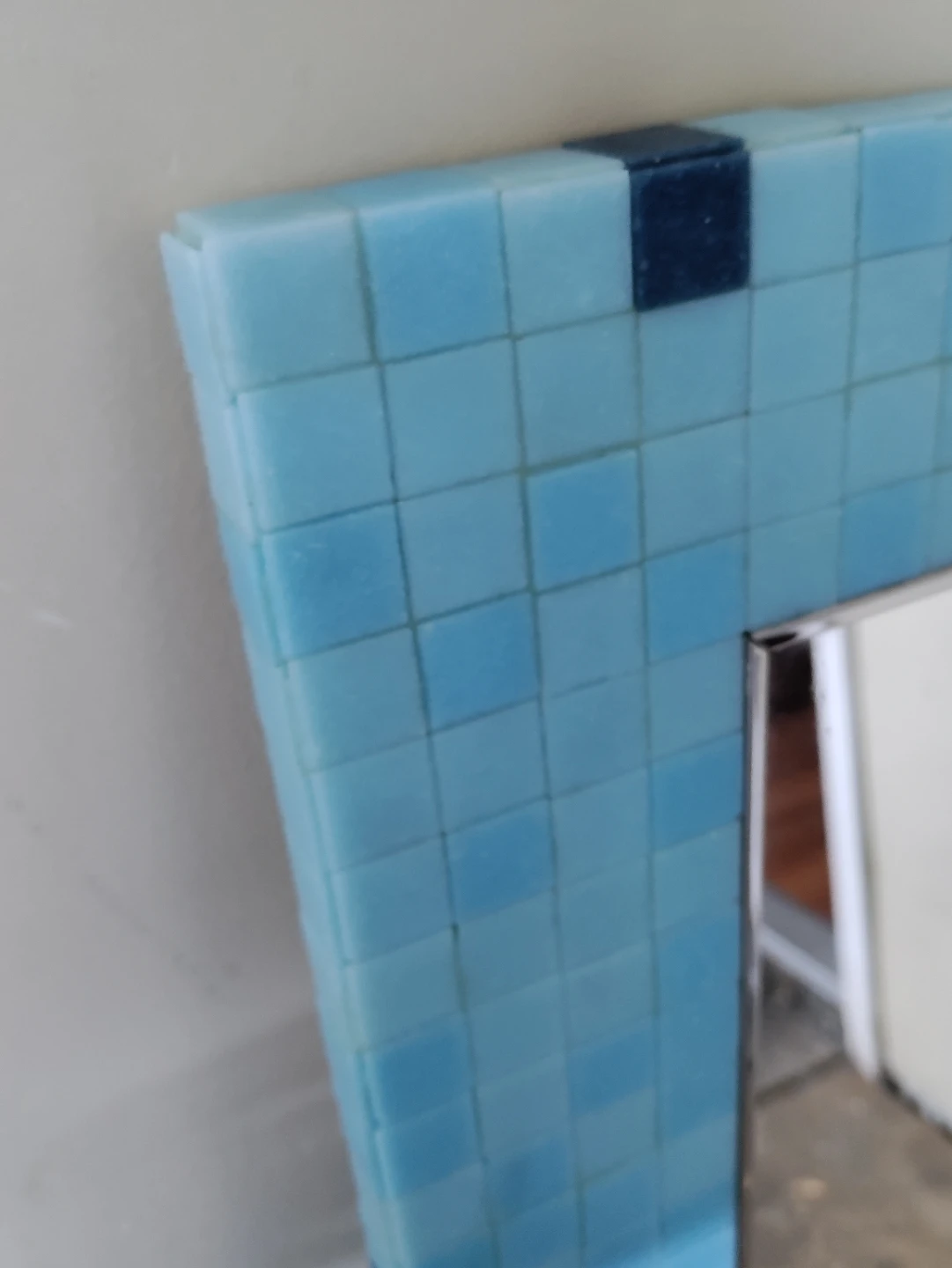 Full length mirror handcrafted blue tile - photo 2