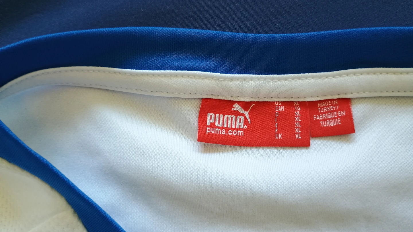 ⚽  Puma White Blue Soccer Jersey Shirt Mens XL - photo 2