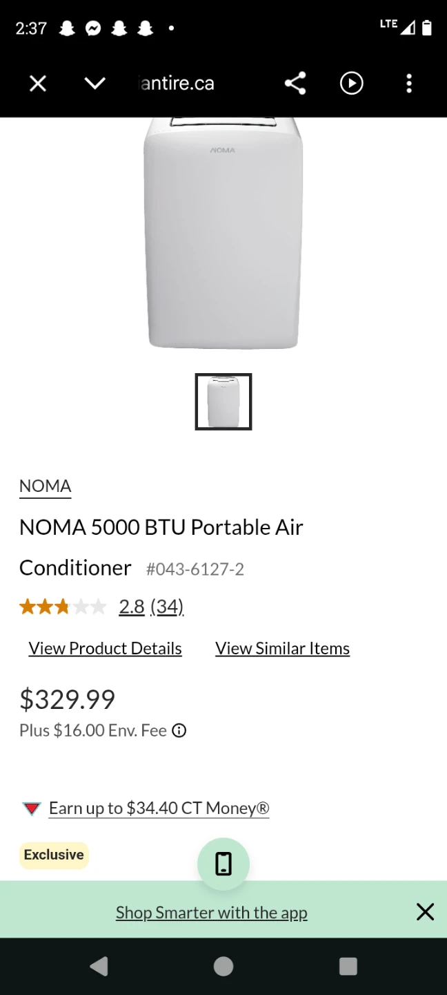 NOMA 5000 BTU Portable Air Conditioner - photo 2
