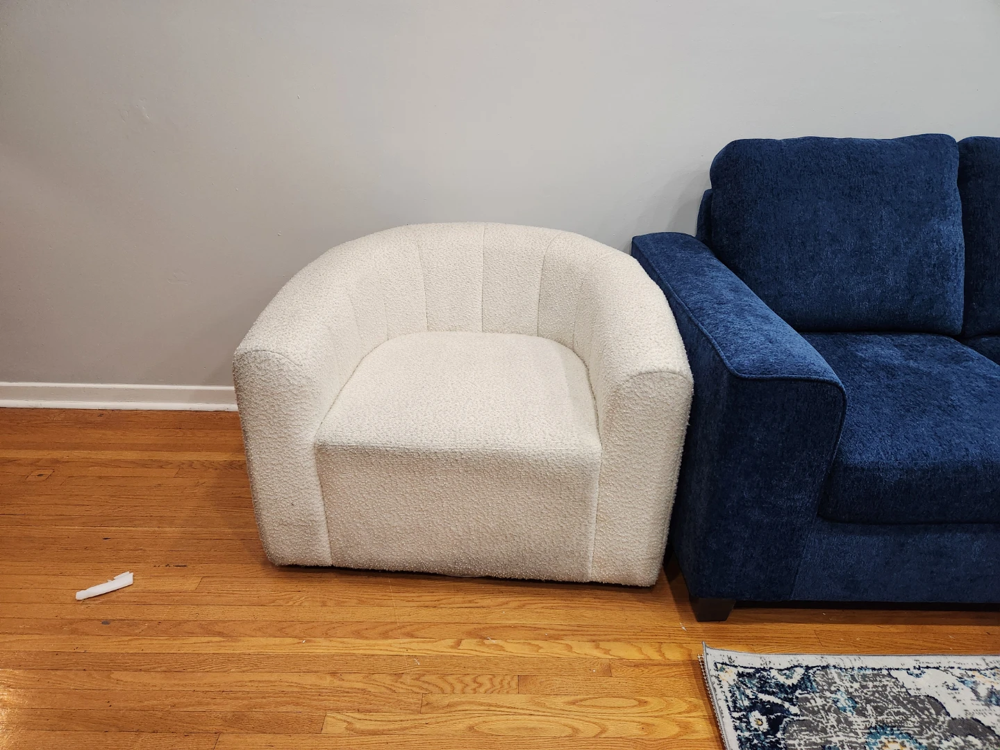White Sherpa Accent Chair - photo 2
