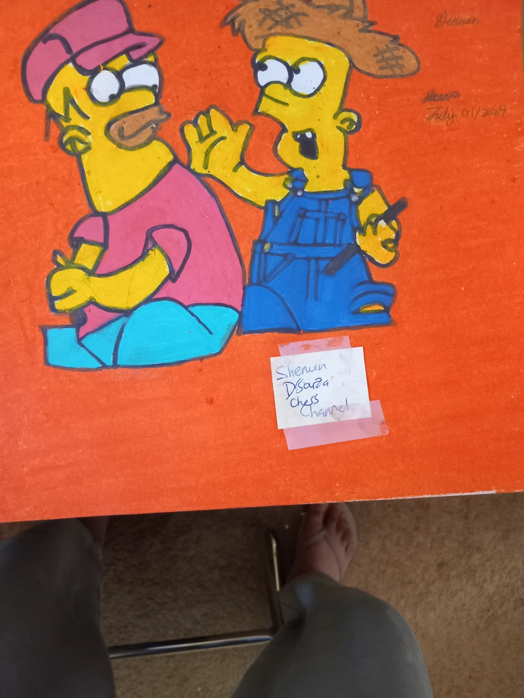 Homer and Bart Simpson Drawing by Custom Artist Sherwin - photo 5