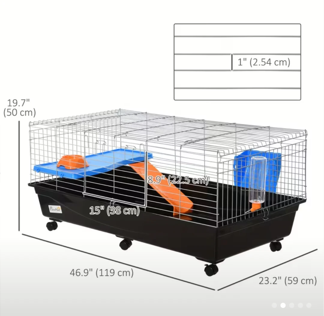Used PawHut 47" Small Animal Cage - photo 2