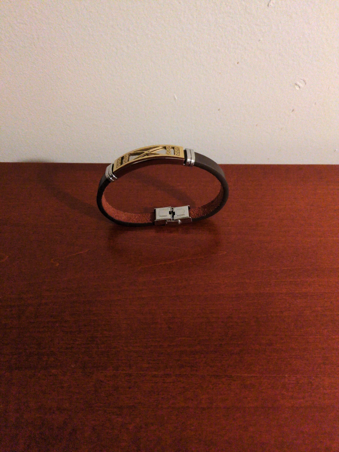 Leather and Stainless Steel Bracelet ⚽ - photo 2