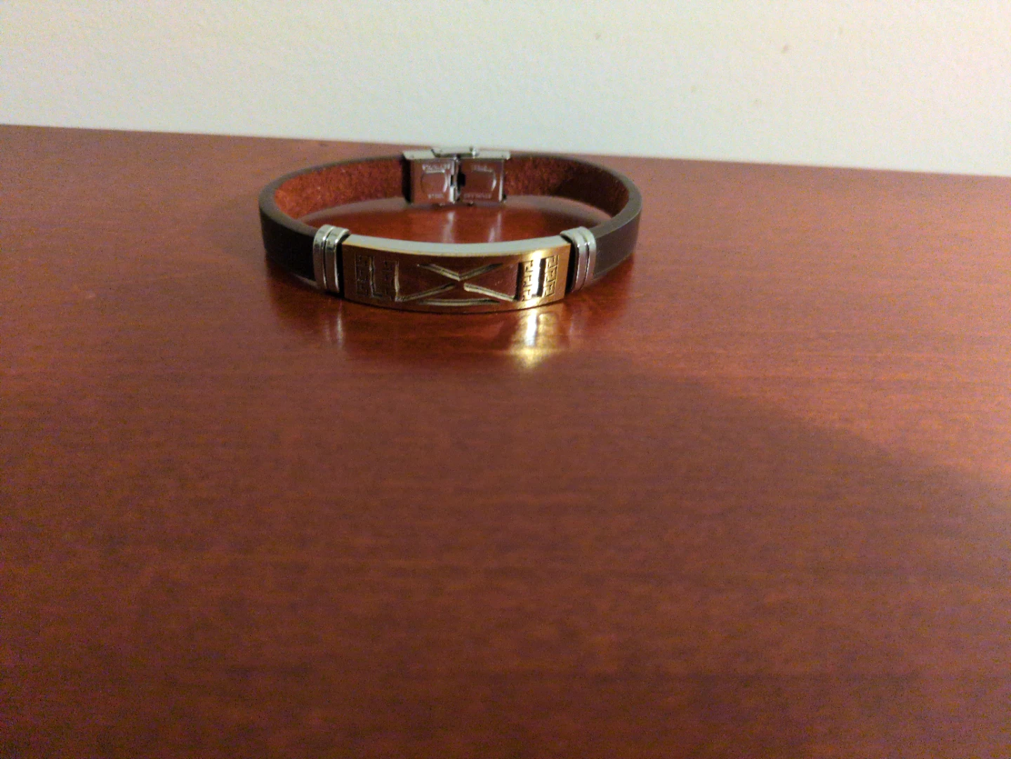 Leather and Stainless Steel Bracelet ⚽ - photo 3