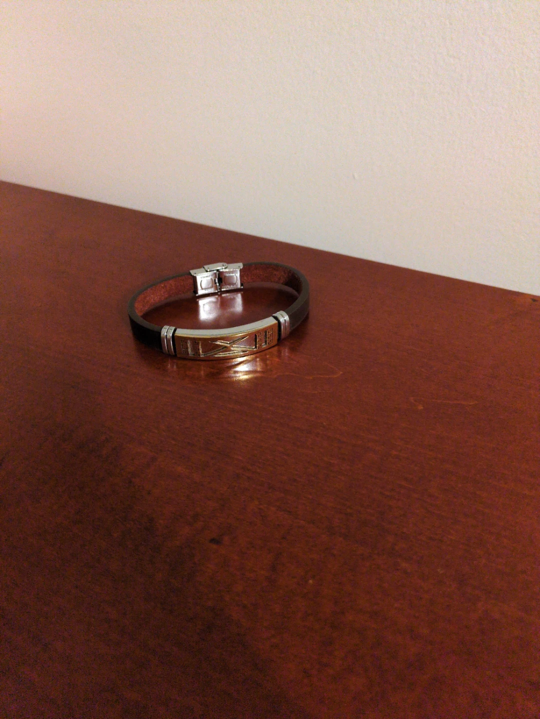 Leather and Stainless Steel Bracelet ⚽ - photo 4