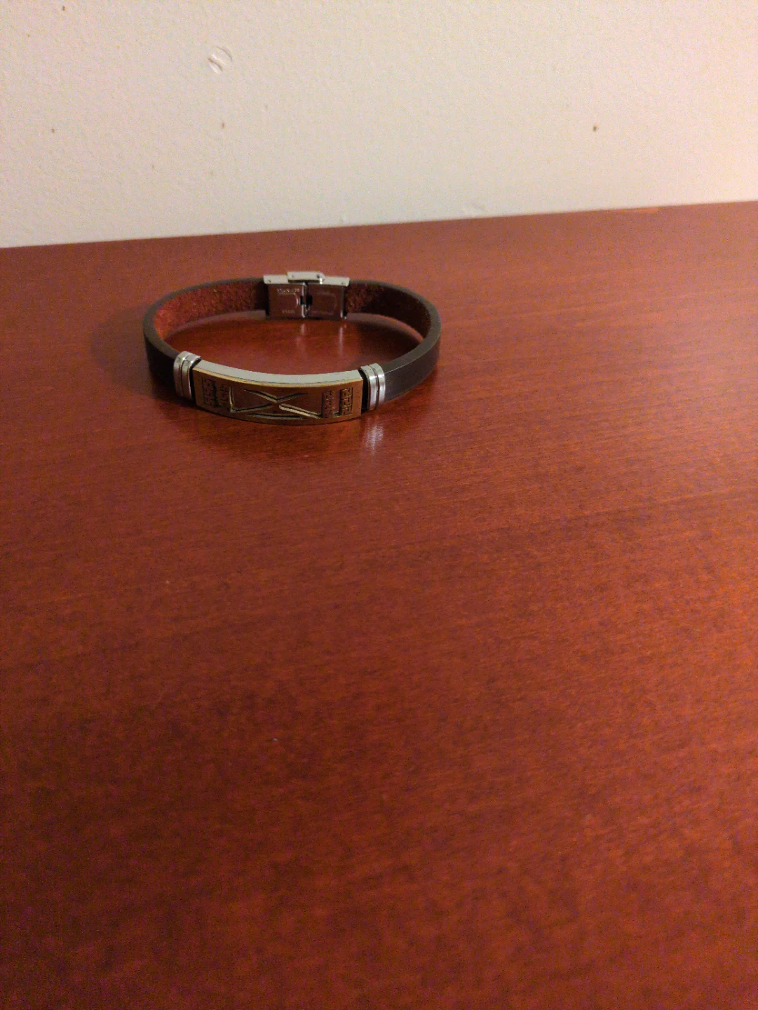 Leather and Stainless Steel Bracelet ⚽ - photo 5
