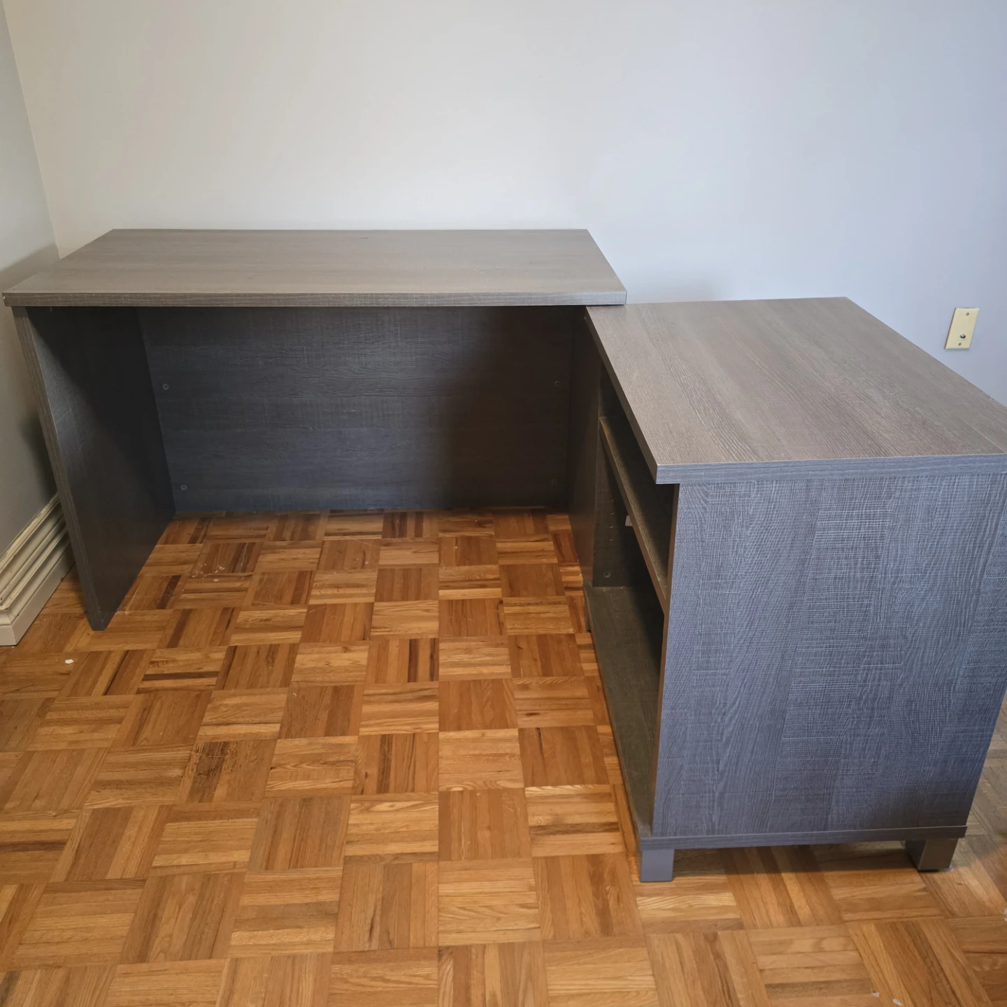 Grey L-Shaped Desk - photo 3