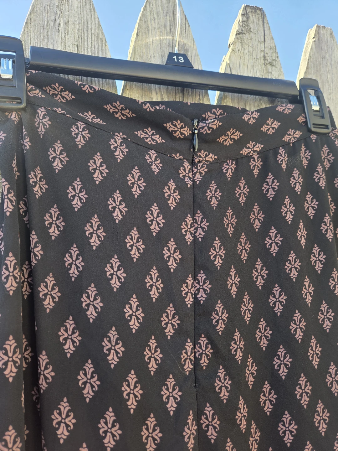 Olivacious Black and Pink Patterned Maxi Skirt - Size S - photo 4