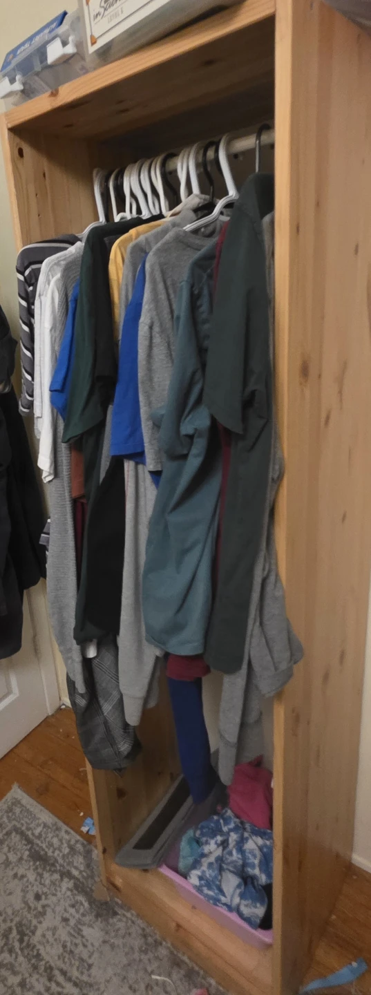 Wooden Clothing ikea open wardrobe - photo 2