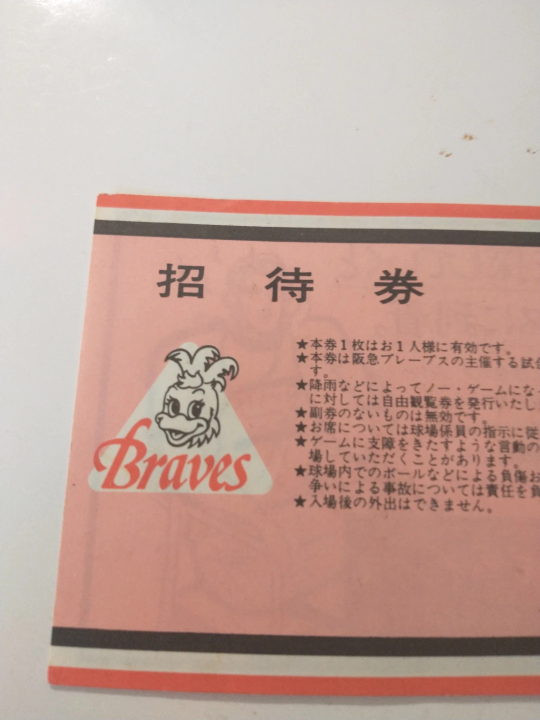 Hanyku Braves Baseball Ticket for Nishinomiya Stadium - photo 2