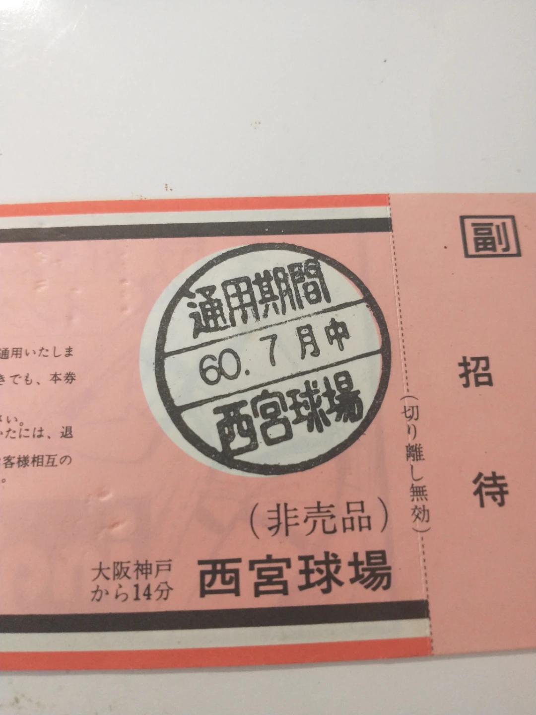 Hanyku Braves Baseball Ticket for Nishinomiya Stadium - photo 3