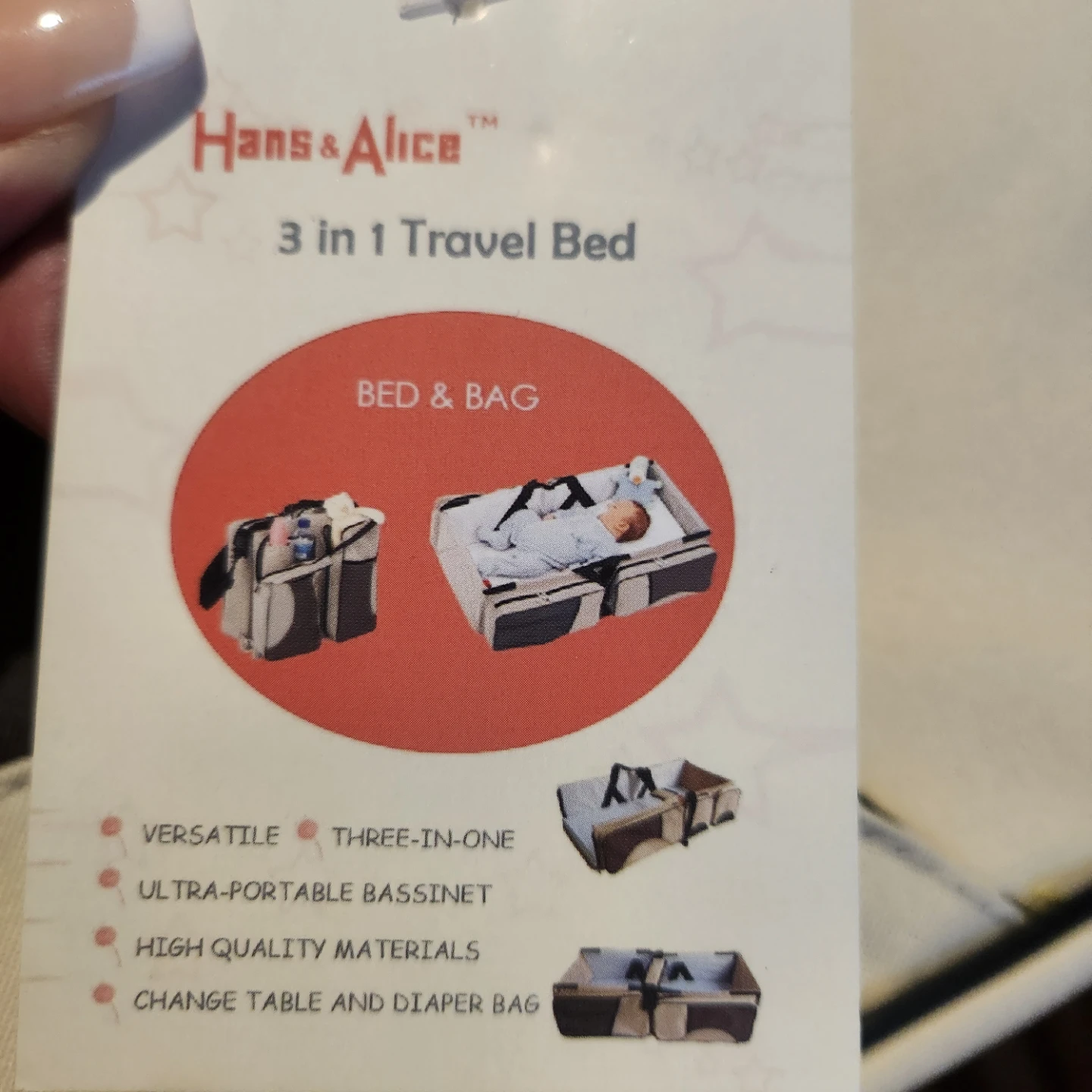 Hans & Alice 3-in-1 Travel Bed