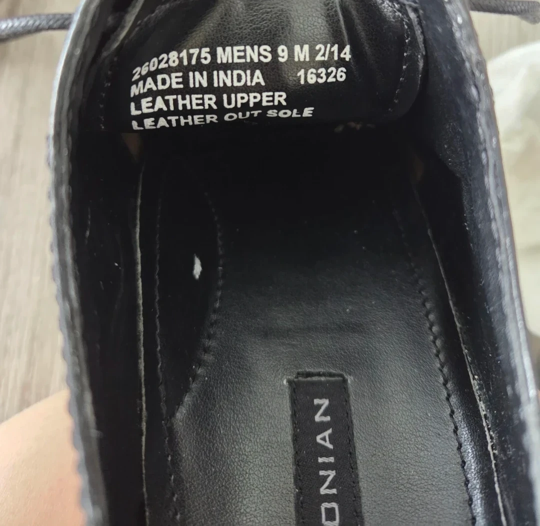 Bostonian Men's Black Leather Wingtip Oxford Shoes Size 9M - photo 2