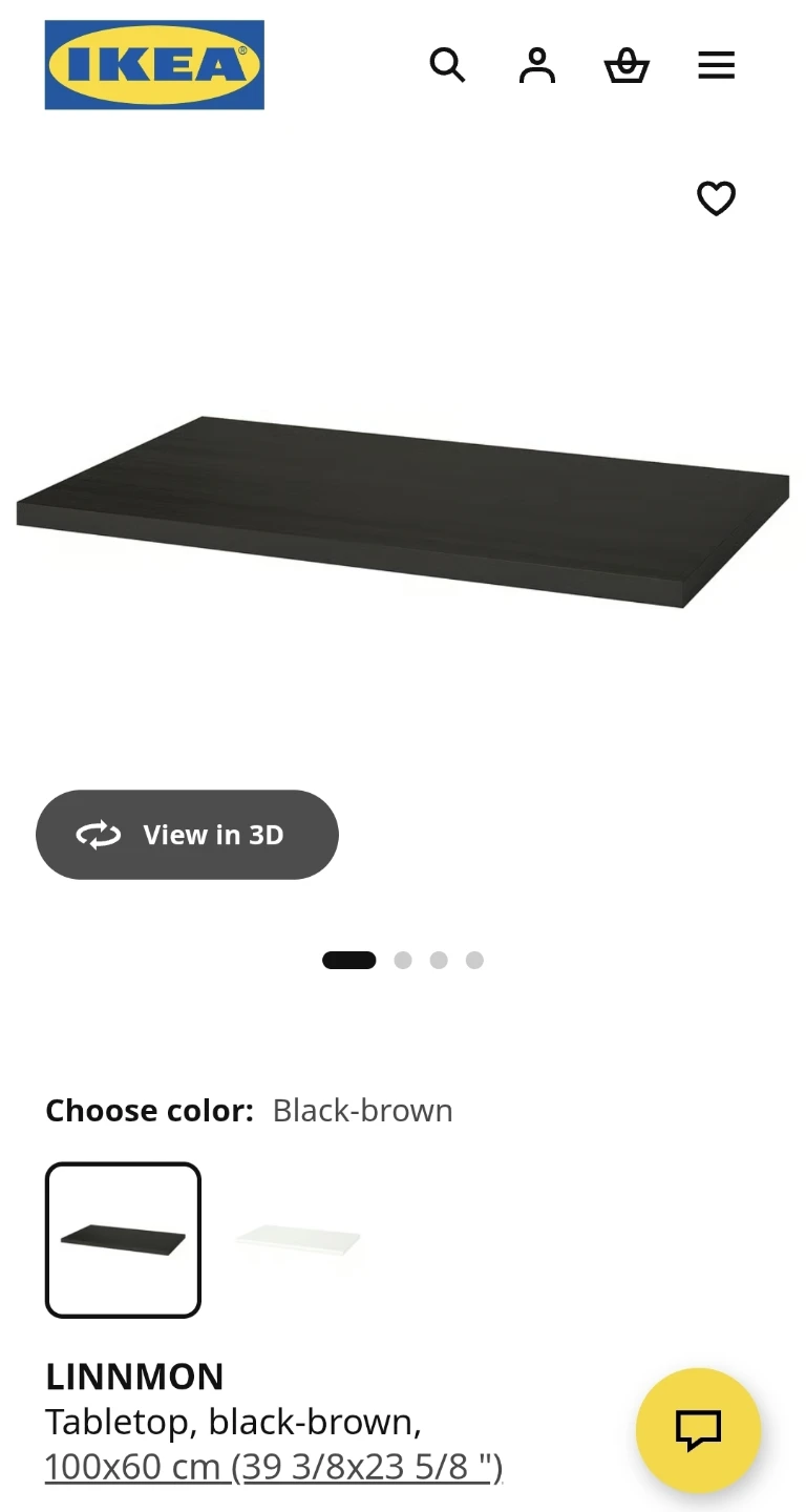 IKEA LINNMON / ADILS Desk – Black-Brown