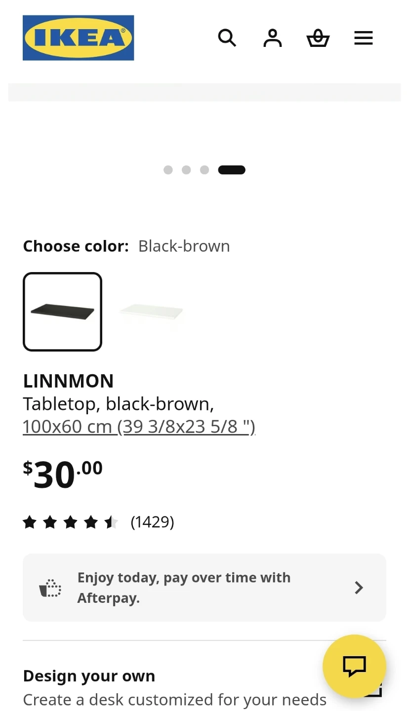 IKEA LINNMON / ADILS Desk – Black-Brown - photo 2