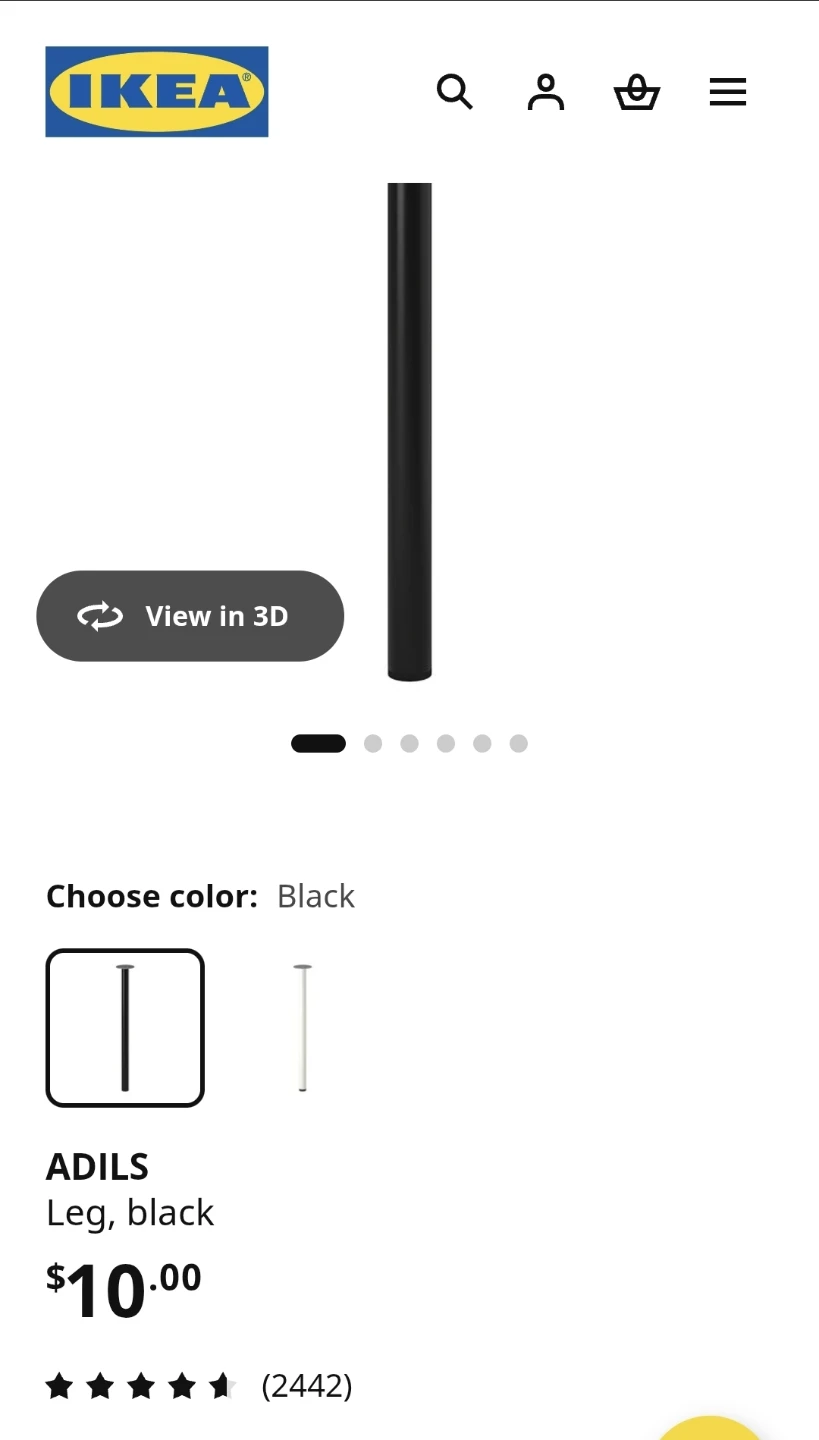 IKEA LINNMON / ADILS Desk – Black-Brown - photo 4