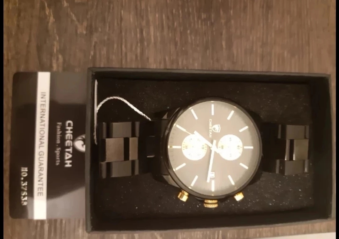 Cheetah Black Chronograph Watch