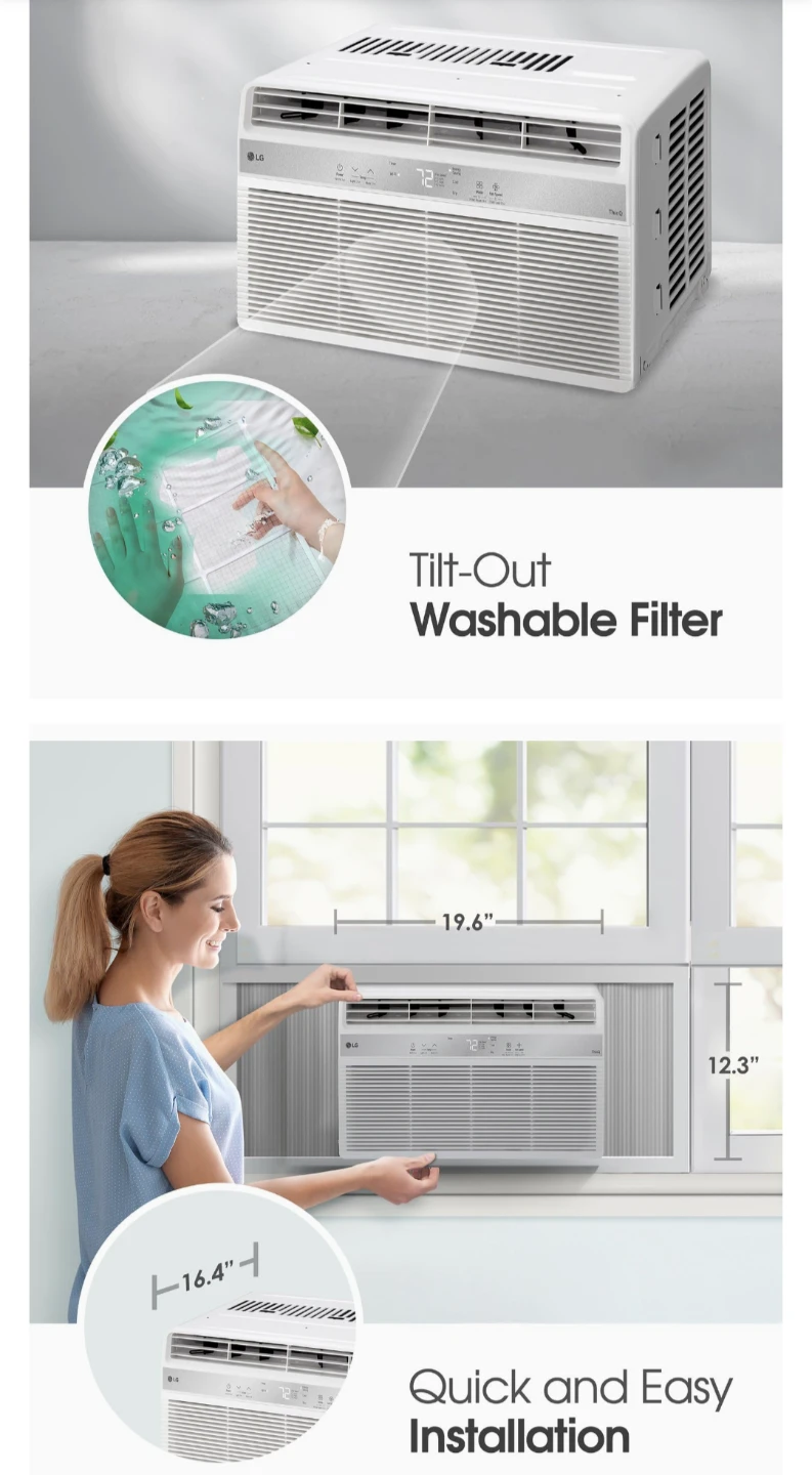 LG ThinQ 8,000Btu SMART Window AC Unit - photo 4