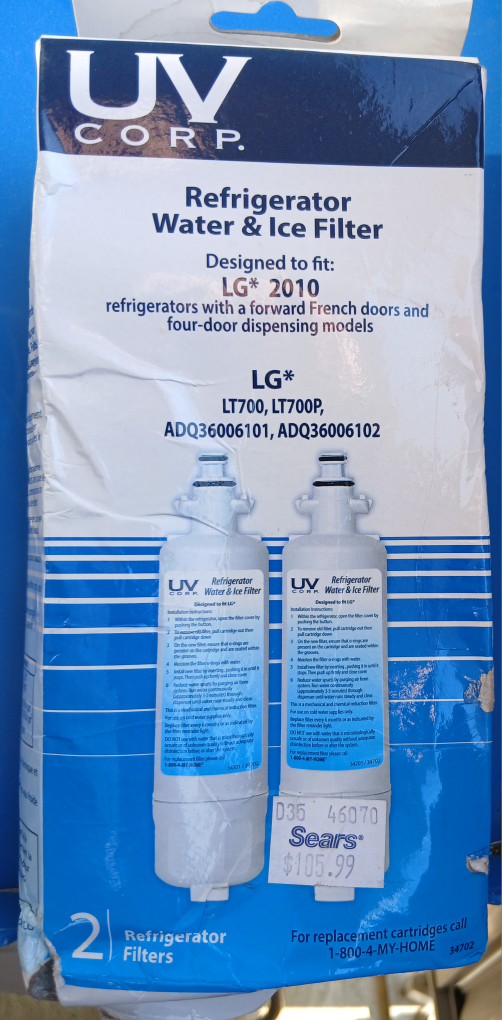 UV CORP. Refrigerator Water & Ice Filters (2 Pack)