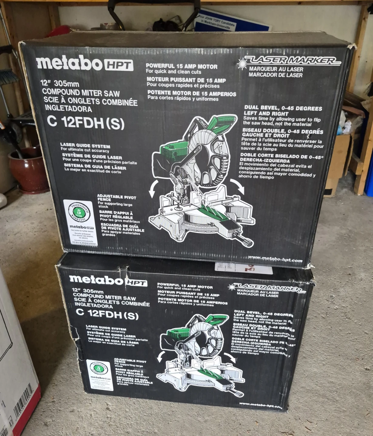 NEW Metabo HPT 12" Dual Bevel Compound Mitre Saw w Laser Marker