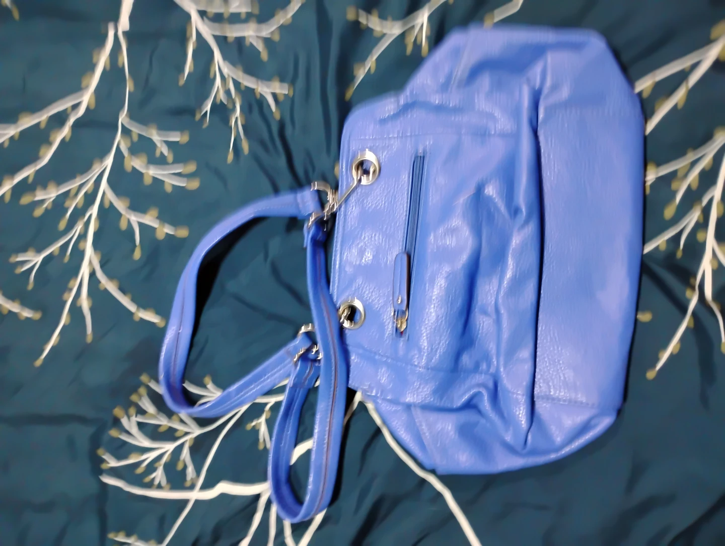 Tyler Rodan Blue Faux Leather Handbag - photo 2