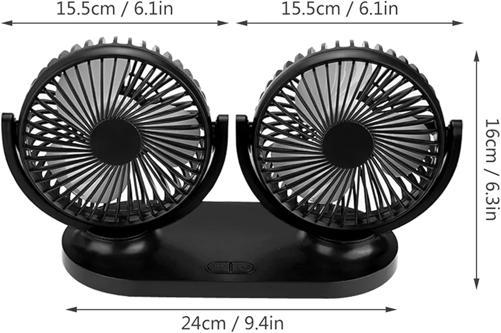 Dual Head Car Fan - photo 2