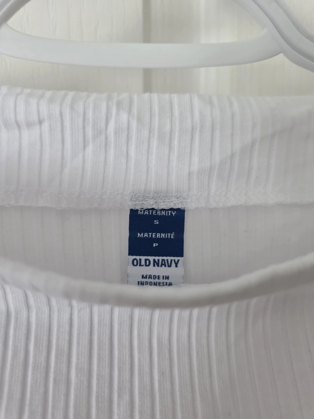Old Navy Maternity Ribbed Top - White, Size S - photo 3