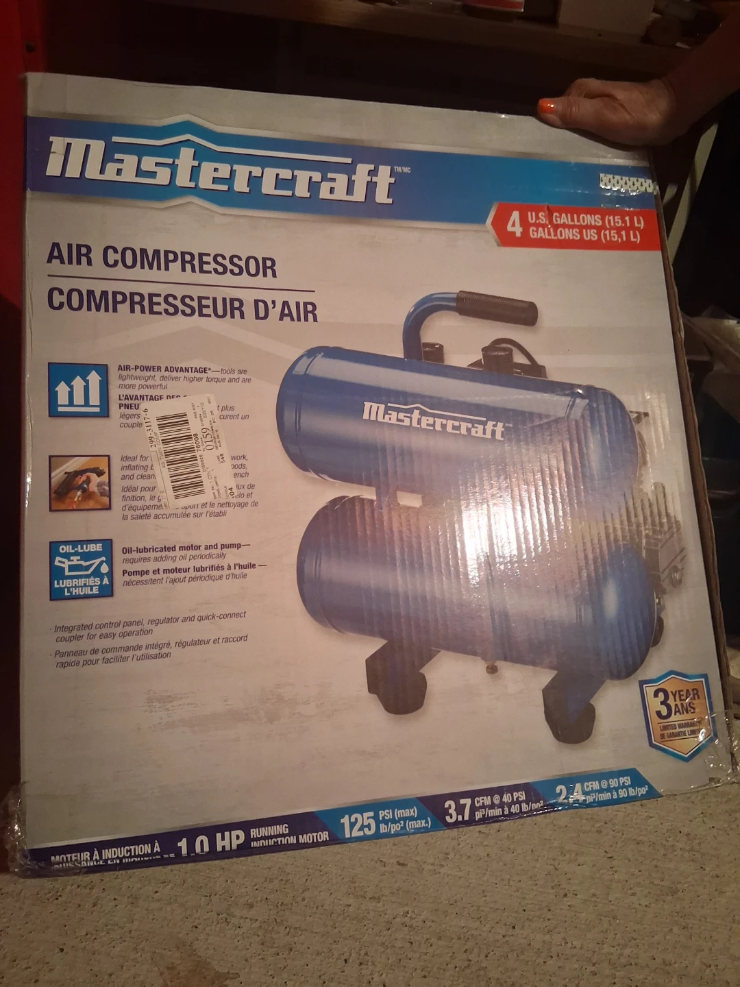 Mastercraft Air Compressor 4 US Gallons