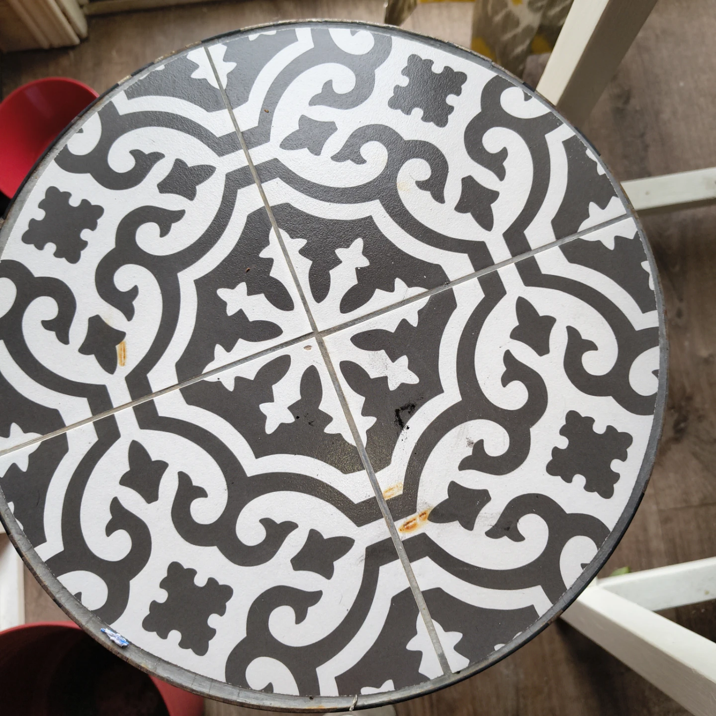 Round Table with Tiled Top